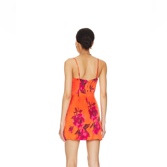 Revolve NBD Monterey Cypress Mini Dress in Orange Floral - Picture 2 of 3